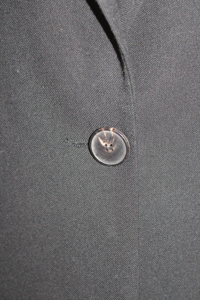 Zara Mens Single Button Pointed Lapel Blazer Jacket Black Size Small