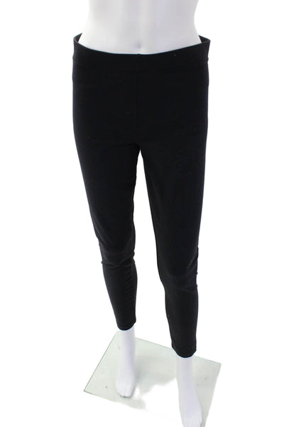 J Crew Womens Spandex Textured Lined Fitted Leggings Navy Blue Size M