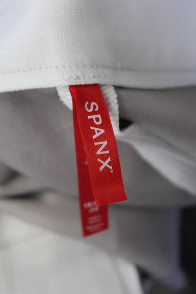 Spanx Women's Pull-On Flat Front Straight Leg Dress Pants White Size 1X