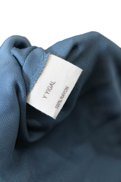 Y Yigal Womens Sleeveless Asymmetrical Hem Detail Dress Light Blue Size S