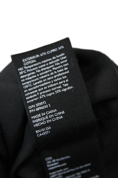 COS Womens Collared Zippered Detail Short Sleeve Dress Solid Black Size 6