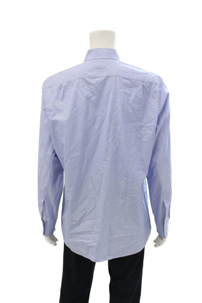 J Crew Mens Long Sleeves Crosby Button Down Dress Shirt Blue Cotton Size Large