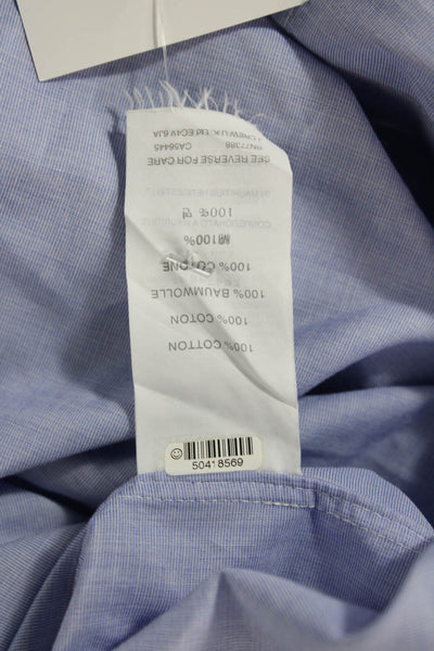 J Crew Mens Long Sleeves Crosby Button Down Dress Shirt Blue Cotton Size Large