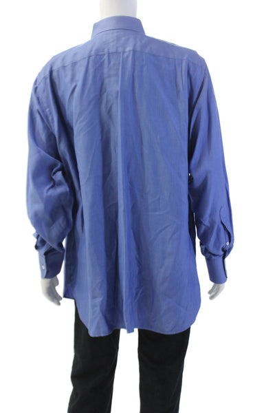 John W. Nordstrom Mens Cotton Button Down Dress Shirt Blue Size 35