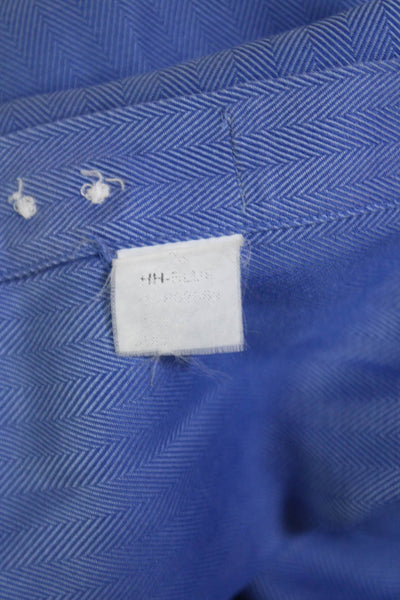 John W. Nordstrom Mens Cotton Button Down Dress Shirt Blue Size 35
