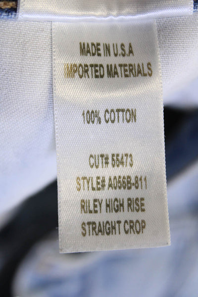 Agolde Womens Cotton Button Straight Leg Denim Jeans Blue Size EUR 25