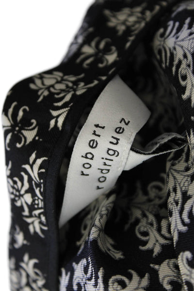 Robert Rodriguez Womens Silk Sleeveless Scoop Neck Blouse Black Size 6