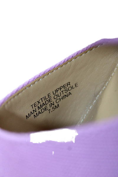 Talbots Womens Wedge Heel Ankle Strap Canvas Espadrilles Sandals Purple Size 7.5
