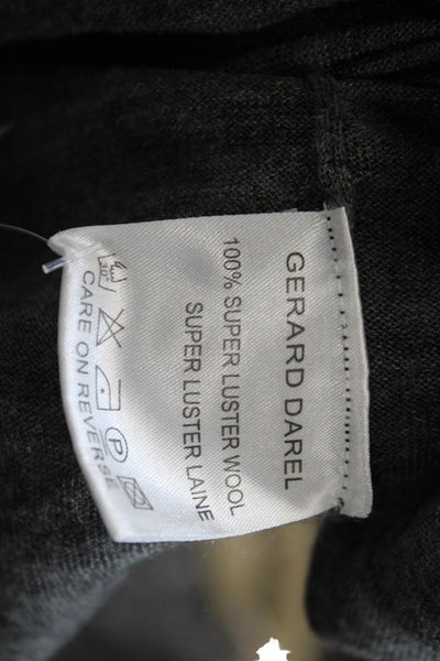 Gerard Darel Womens Wool Long Sleeve Beaded Knit Top Gray Size S