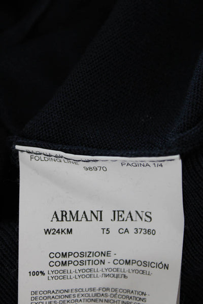 Armani Jeans Womens V-neck Long Sleeve Cardigan Sweater Top Blue Size S