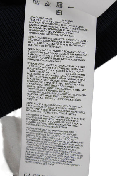 Armani Jeans Womens V-neck Long Sleeve Cardigan Sweater Top Blue Size S