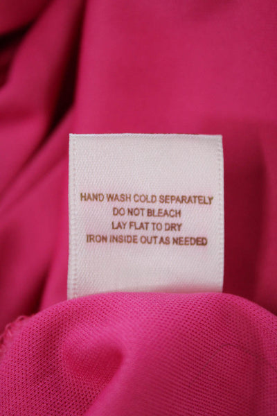 American Glamour by Badgley Mischka Womens Sequins Shift Dress Hot Pink Size L