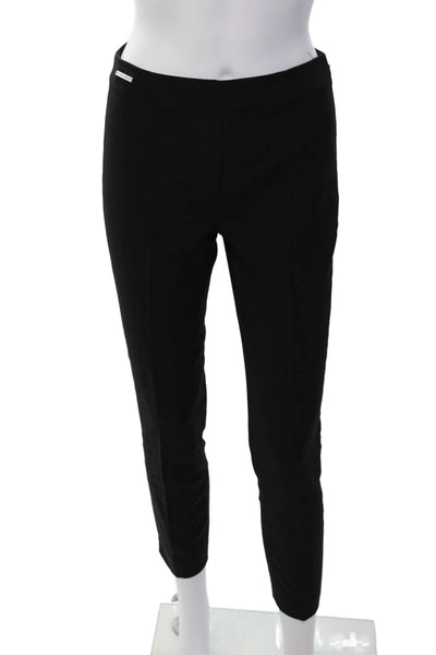 Polo Ralph Lauren Womens Cotton High Rise Side Zip Skinny Leg Pants Black Size 2