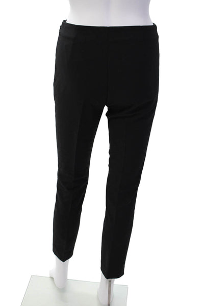 Polo Ralph Lauren Womens Cotton High Rise Side Zip Skinny Leg Pants Black Size 2