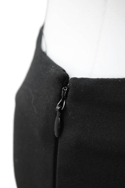Polo Ralph Lauren Womens Cotton High Rise Side Zip Skinny Leg Pants Black Size 2