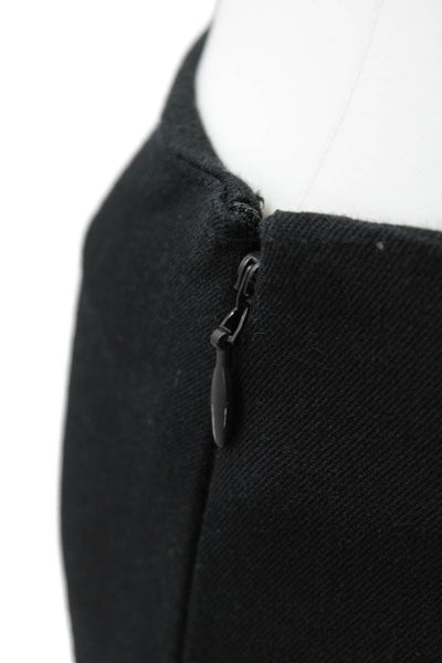 Elie Tahari Womens Cotton High Rise Pleated Skinny Leg Pants Black Size 0