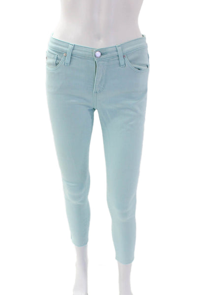 AG Adriano Goldschmied Womens The Legging Super Skinny Ankle Jeans Aqua Size 25