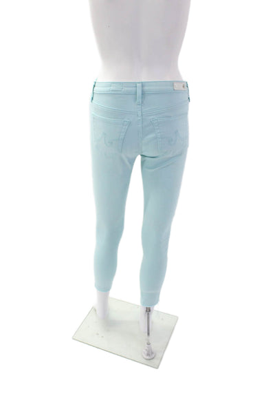 AG Adriano Goldschmied Womens The Legging Super Skinny Ankle Jeans Aqua Size 25
