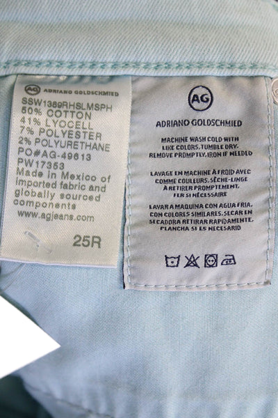 AG Adriano Goldschmied Womens The Legging Super Skinny Ankle Jeans Aqua Size 25