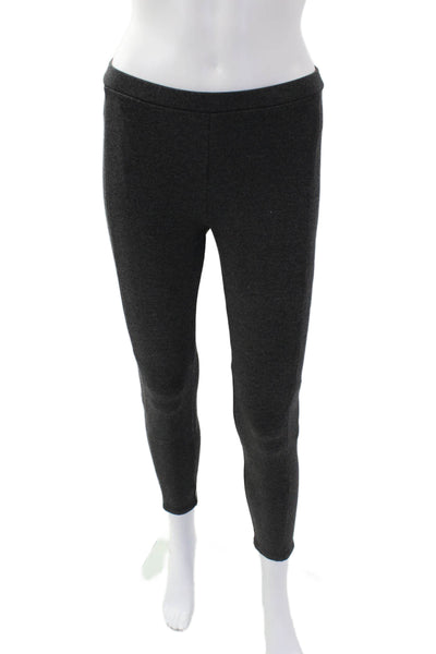Joie Womens Elastic Waistband Mid Rise Knit Ankle Leggings Gray Size Small