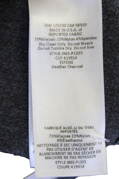 Joie Womens Elastic Waistband Mid Rise Knit Ankle Leggings Gray Size Small