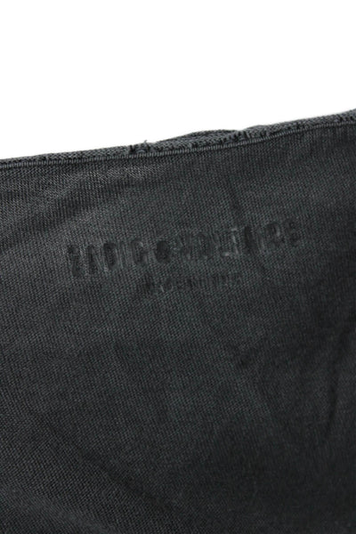 Zadig & Voltaire Womens Short Sleeve Muze Back V Neck Tee Shirt Gray Size XS