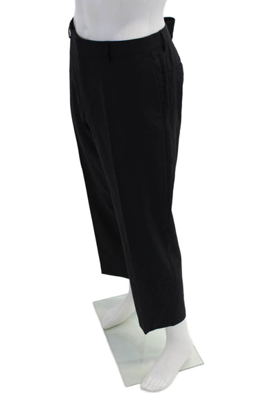 J Crew Mens Ludlow Classic Creased Straight Leg Dress Pants Black Wool Size 36