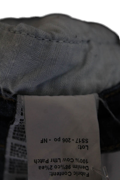 R13 Womens Vintage Dark Wash Boy Skinny Leg Jeans Blue Cotton Size 26