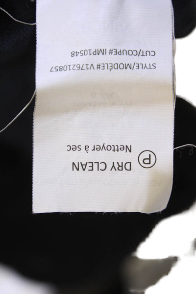 Vince Womens Silk Long Sheer Raglan Sleeve Blouse Black Size S