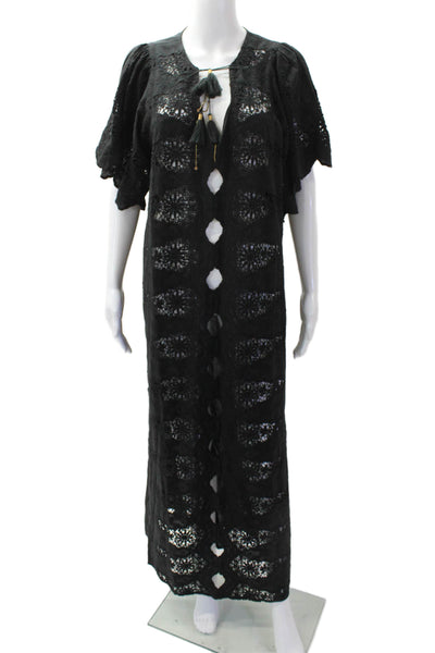 Bell Women's Alicia Bell Angel Kattan Lace Long Swimsuit Coverup Black Size L