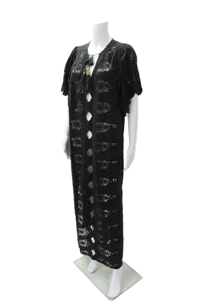 Bell Women's Alicia Bell Angel Kattan Lace Long Swimsuit Coverup Black Size L