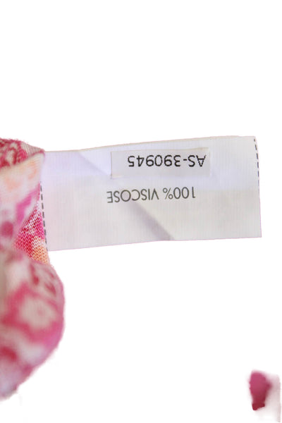 Poupette St. Barth Women's Denise Spaghetti Straps Slit Midi Dress Floral Size L