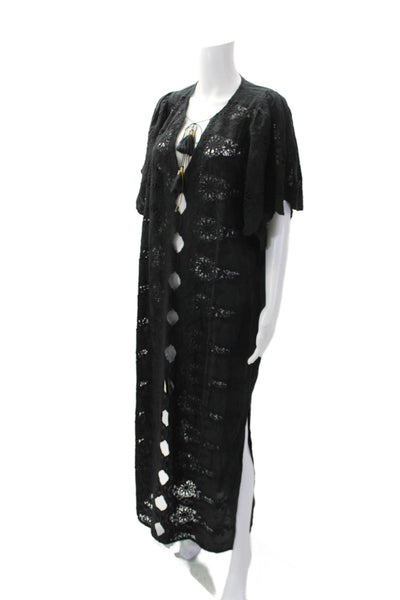 Bell Women's Alicia Bell Angel Kattan Lace Long Swimsuit Coverup Black Size XL