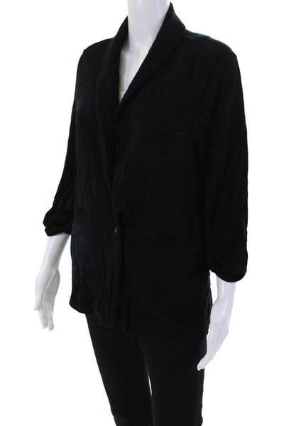 Joie Womens Long Sleeve Open Front Long Casual Cardigan Black Size XL