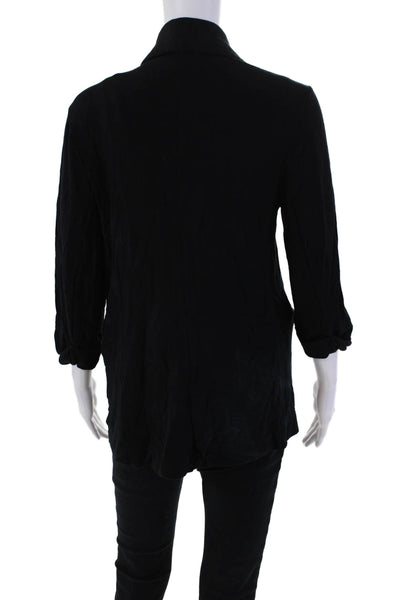 Joie Womens Long Sleeve Open Front Long Casual Cardigan Black Size XL