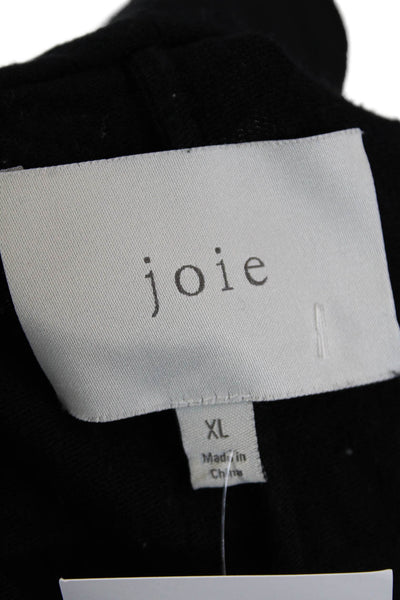 Joie Womens Long Sleeve Open Front Long Casual Cardigan Black Size XL