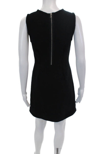 Alexander Wang Women's Round Neck Sleeveless Mini Dress Black Size M