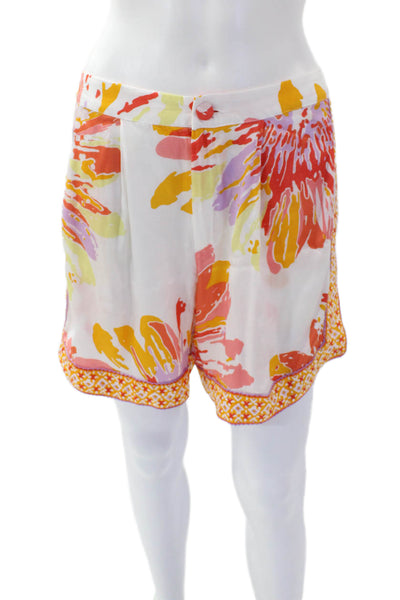 Poupette St. Barth Women's Eleastic Waist Isabelle Dress Shorts Orange Size S