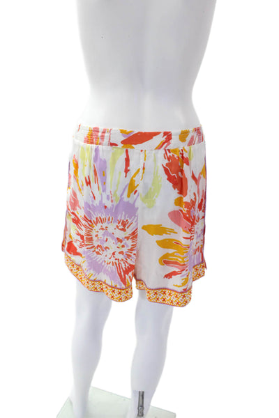 Poupette St. Barth Women's Eleastic Waist Isabelle Dress Shorts Orange Size S