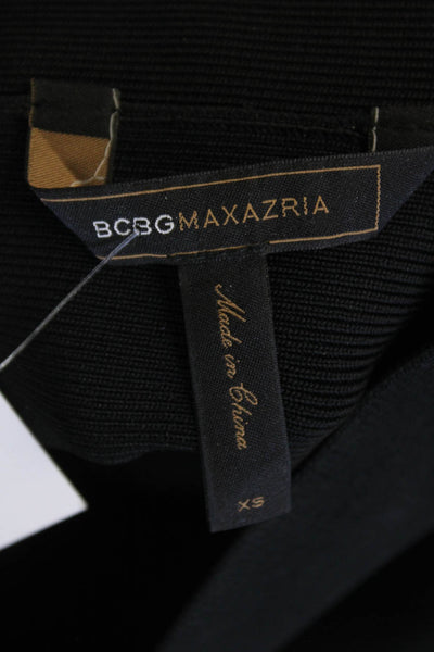 BCBG Max Azria Womens Fitted Sequined Hem Detail Mini Skirt Black Size XS