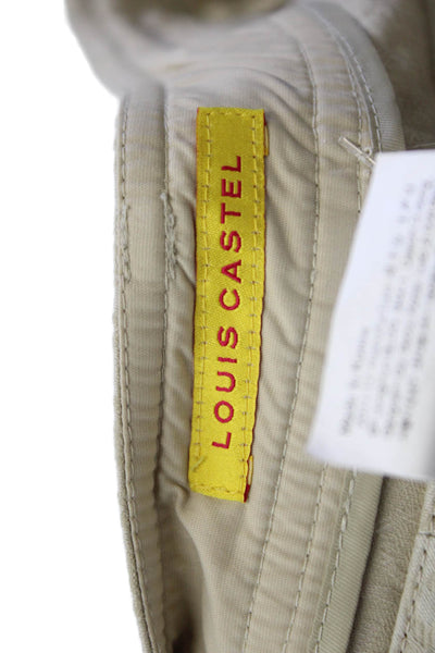 Louis Castal Women's Hook Closure Cuff Hem Bermuda Shorts Beige Size 64
