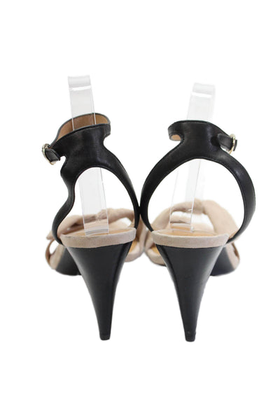 Joie WOmens Leather Bow Detail Open Toe Slingback Sandals Heels Blush Size 39 9