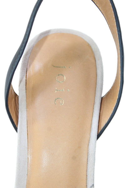 Joie WOmens Leather Bow Detail Open Toe Slingback Sandals Heels Blush Size 39 9