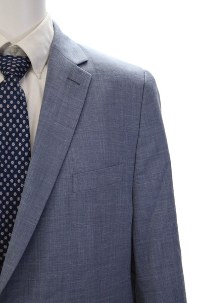 Lauren Ralph Lauren Mens Wool Blend two Button Two Piece Suit Set Blue Size 46