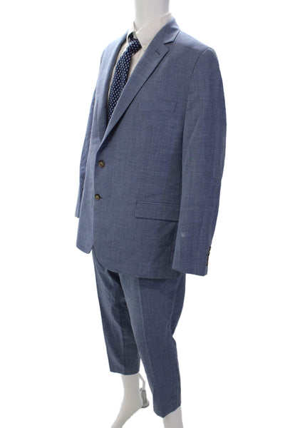 Lauren Ralph Lauren Mens Wool Blend two Button Two Piece Suit Set Blue Size 46