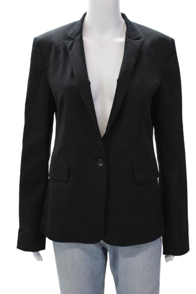 Rag & Bone Womens Wool One Button Lined Long Sleeve Blazer Solid Black Size 8