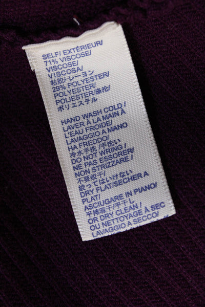 Rebecca Minkoff Womens Textured Halter Sleeveless Bodycon Dress Maroon Size XS