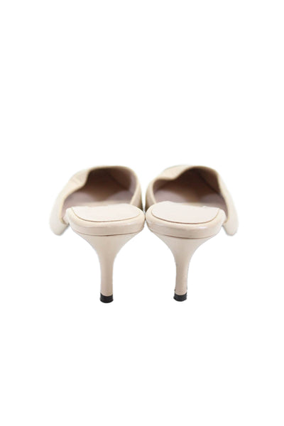 Jane Winkworth Womens Pointed Toe Color Block Kitten Heels Mules Sandals Size 40