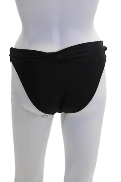 Vix Paula Hermanny Womens Solid Bia Tube Full Black Bikini Bottom Size XS