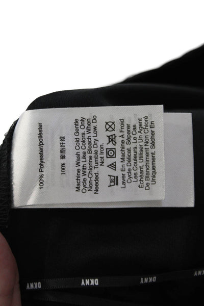 DKNY Women's Paper Bag Waist Straight Leg Ankle Cargo Pants Black Size S